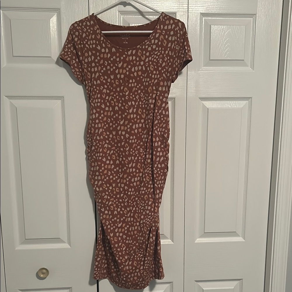Brown Leopard Print Dress